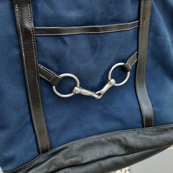Blue Canvas Weekender Bag - Picture 3 of 5